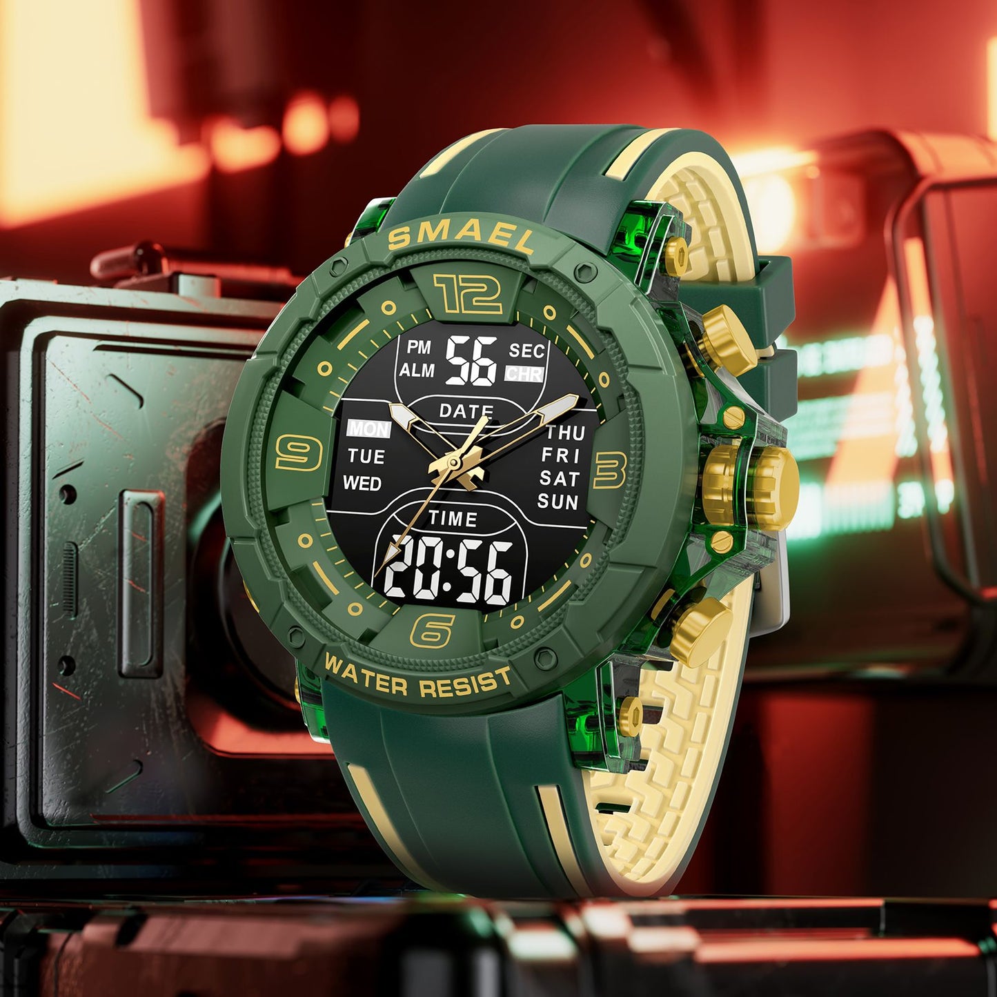 SMAEL Brand 8140 Waterproof Dropshipping Watch Alarm Clock night light Young Fashion business Quartz Sport Wristwatches