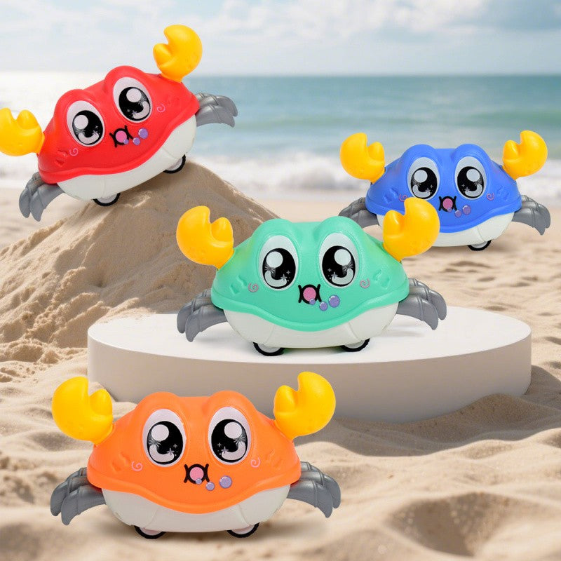 Children's Fun Double Return Force Left and Right Shake Simulation Crab Toy Baby Running Bubble Simulation Crab Crab Crawling