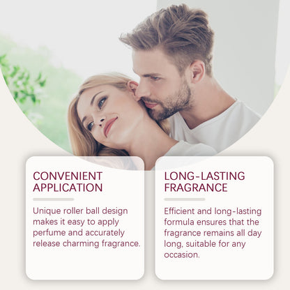 Roxelis Women Ball Perfume Natural Fresh Scent Elegant Charming Lasting Fragrant Ball Design Portable Perfume Skin-Friendly