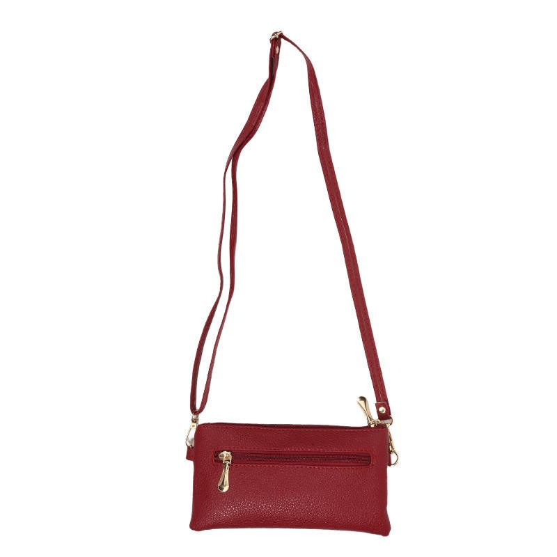 Portable Wallet PU Leather Hangbag Female Long Clutch Purses Coin Pocket Ladies Single Shoulder Crossbody Bag Money Bag