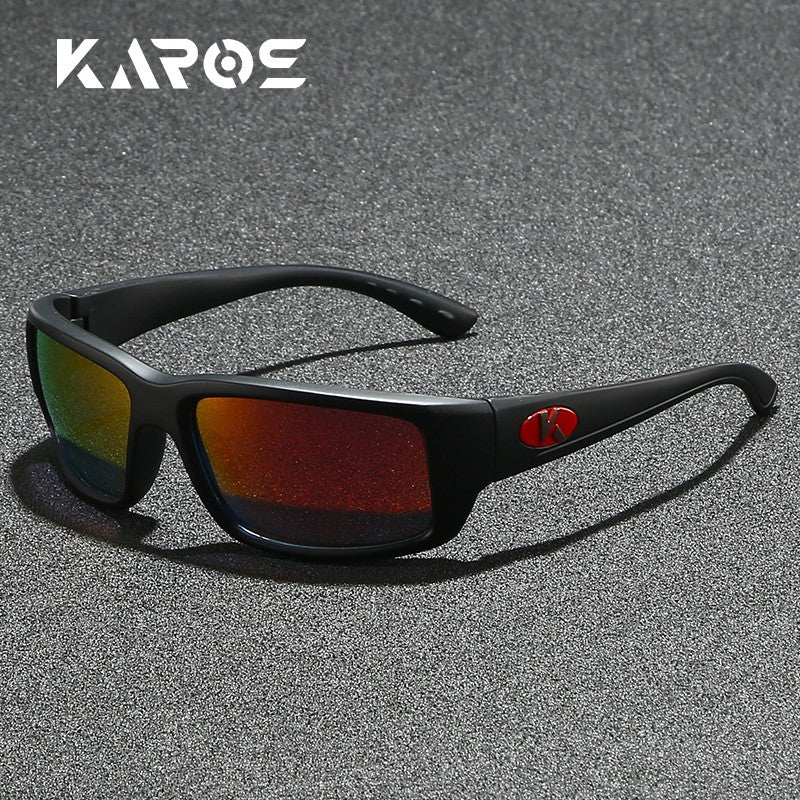 Óculos de Sol Polarizados KAROS Masculinos Leves para Esportes ao Ar Livre Dirigir Óculos de Sol Masculinos Lente em PC Armação UV400