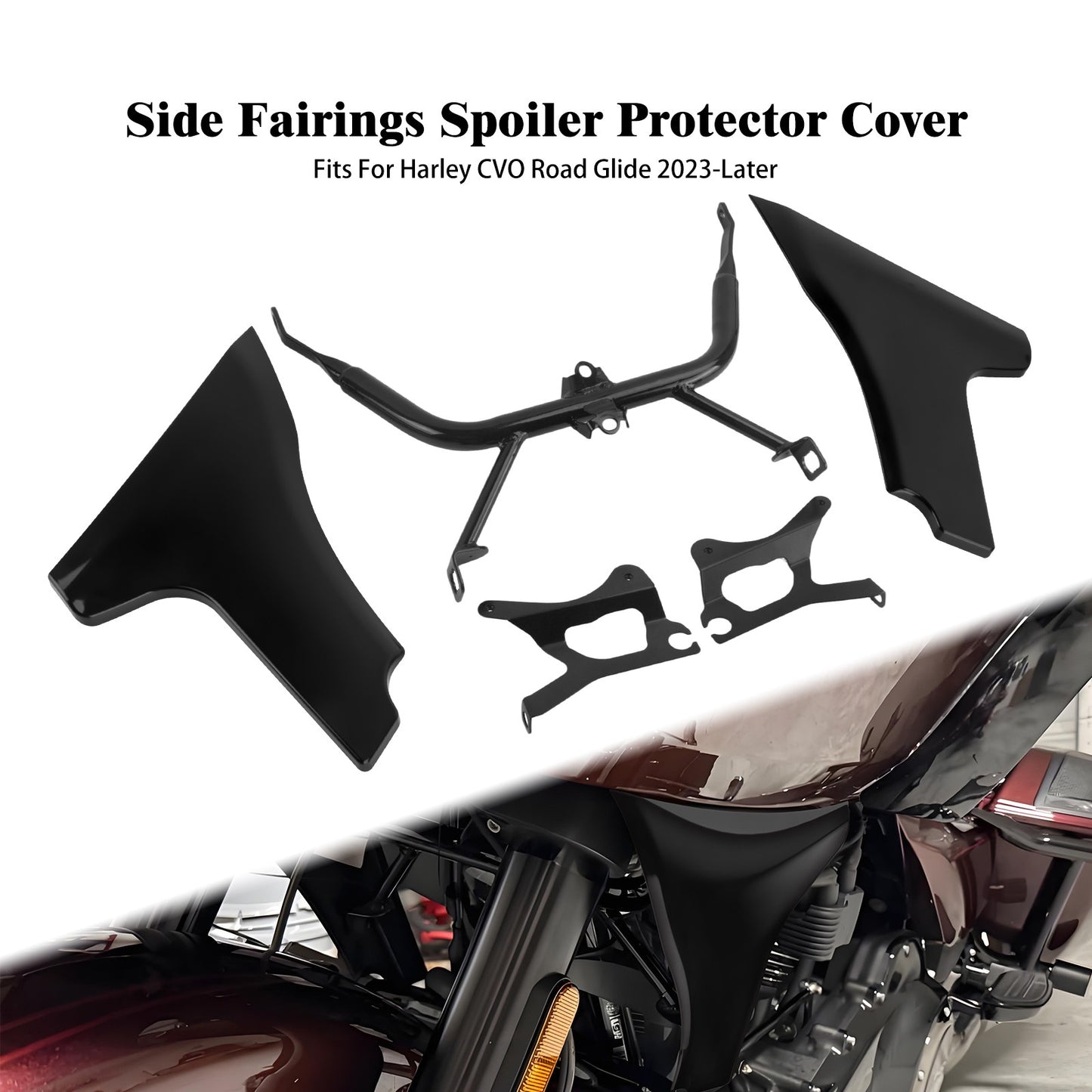 Kit de Suporte para Spoiler do Painel Lateral da Carenagem da Motocicleta para Harley Touring Road Glide FLTRXSE 2023 FLTRX FLTRXSTSE CVO 2024 2025