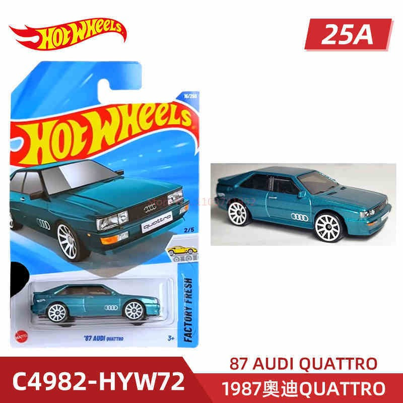 Carros Hot Wheels Originais 2025 Estojo A Audi Quattro 1:64 Veículo Diecast Modelo Carros Decoração de Mesa Coleção Brinquedos Presentes para Meninos