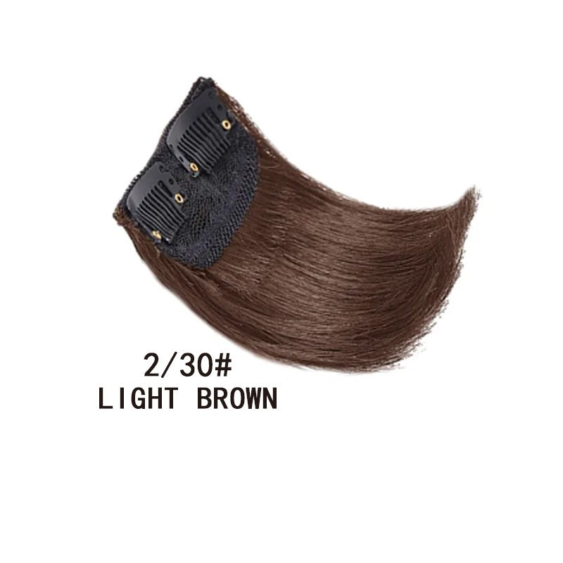 10cm Extensão de Cabelo Sintético Curto Liso Invisible Pad Forro Lateral Superior da Cabeça Aplique para Mulheres