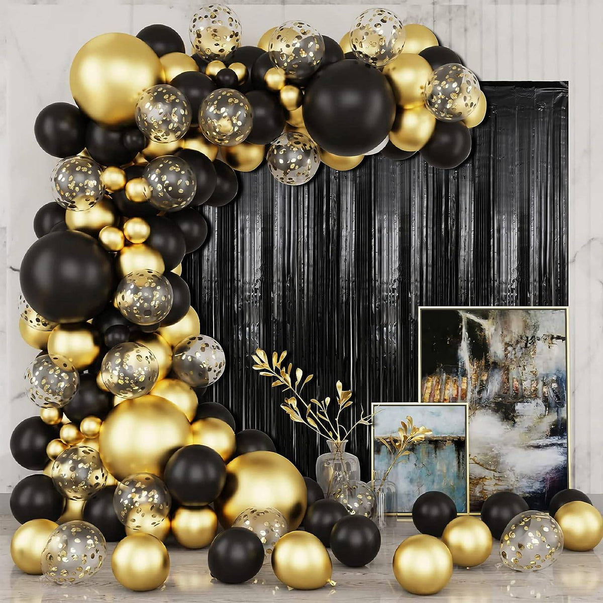 Metallic Tinsel Foil Fringe Curtains Photo Backdrop Glitter Streamers Foil Fringe Backdrop Curtain for Xmas Wedding Background