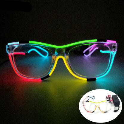Halloween Funny Sunglasses Boys Girls Personalized Eyewear Alien Style Party Glasses Luminous Neon Light Flashing For Halloween