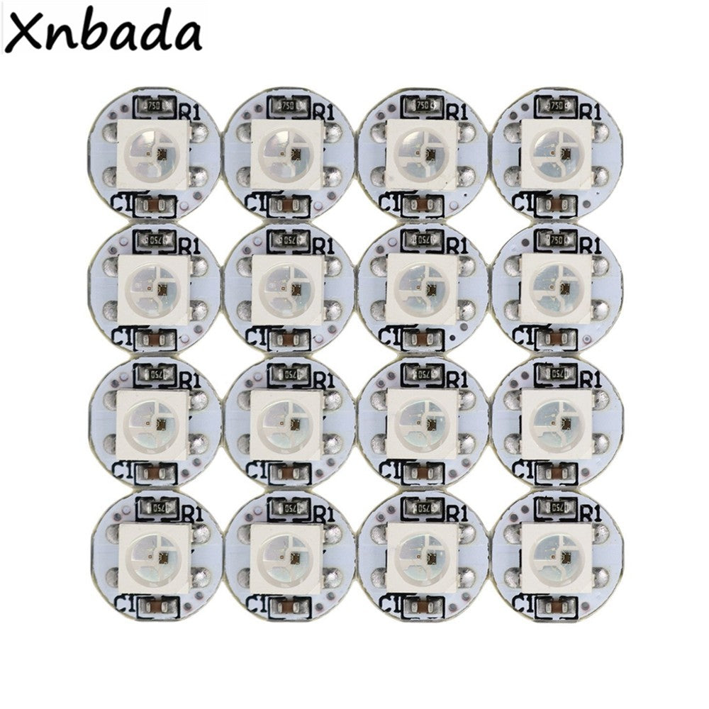 10-1000PCS WS2812B WS2812 4Pin RGB Led Chip 5050SMD WS2811 IC Black/White PCB With Heatsink DC5V