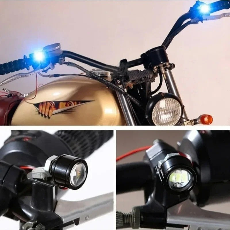 Motorcycle Flash Strobe Eagle Eye Luz Diurna de Moto Lâmpada de Nevoeiro Farol Moto Acce Hoc para 2pcs Mini Luz LED