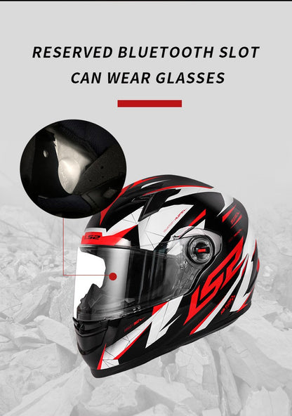Capacete de Moto Clássico LS2 Fechado Masculino Feminino Capacete de Motocross Casco em ABS Aprovado pela ECE Acessórios para Motos FF358