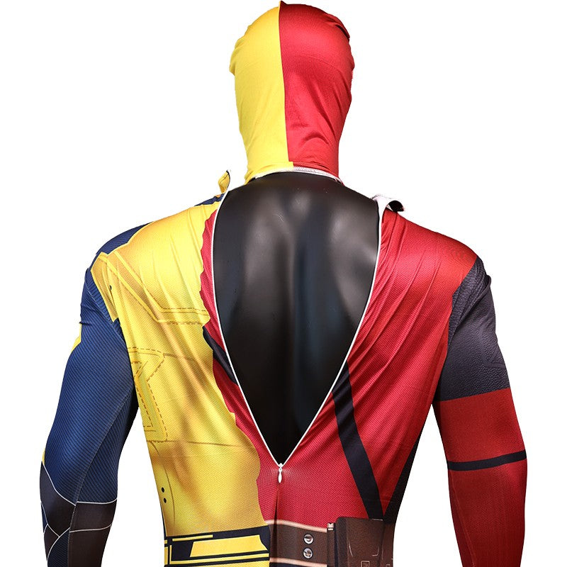 Deadpool vs Wolverine Boys Superhero Cosplay Spandex Suits with Accessories Swords Claws Children Birthday Gift Toy Role Play