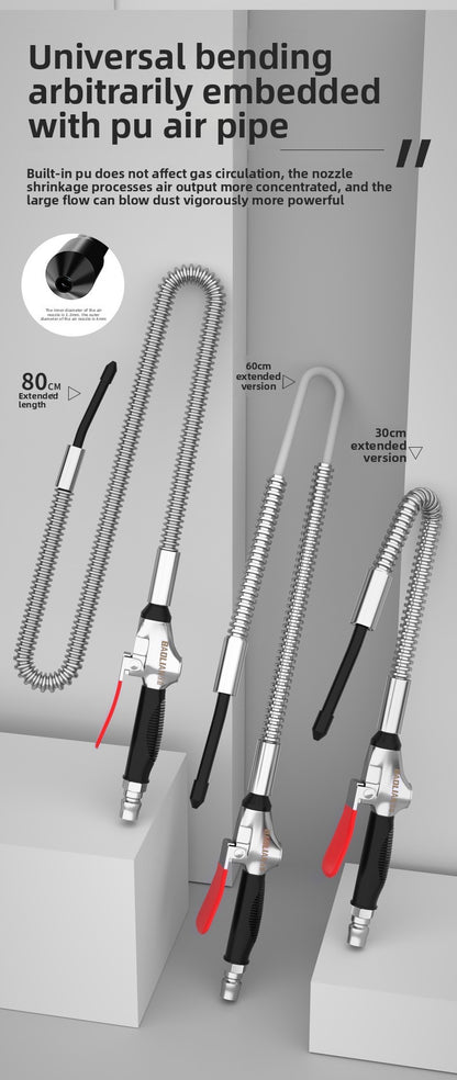 Pistola de Sopro de Ar Universal de Liga, Pistola de Água de Lavagem de Carro com Ferramentas Pneumáticas de Alto Volume Potente, Remoção de Pó de Compressor de Ar