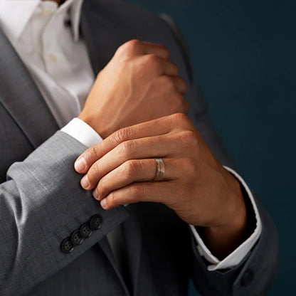 Anel de tungstênio martelado 8MM alianças de casamento masculinas anillos bague homme pareja de compromiso joias de moda anéis de noivado