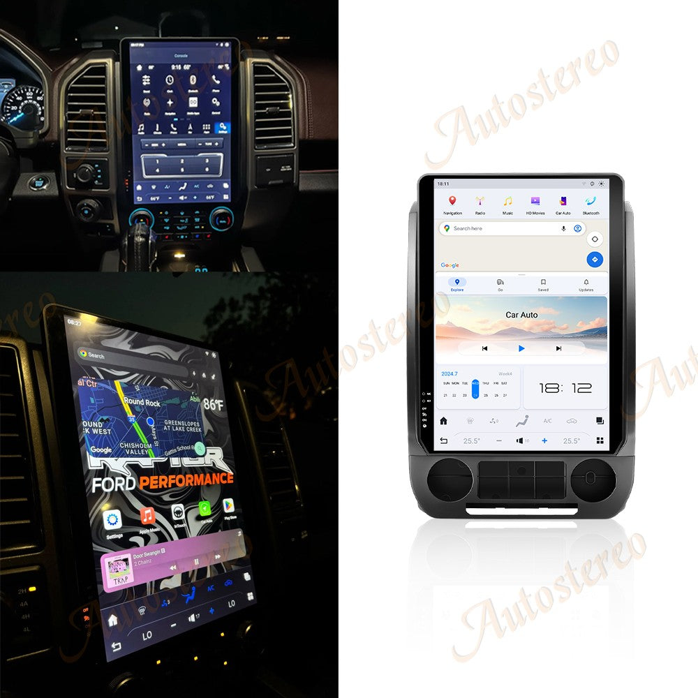 14.4 Inch Android 128G For Ford F150 F250 F350 2015-2021 Tesla Style Car GPS Navigation Multimedia Player Radio Tape Headunit HD