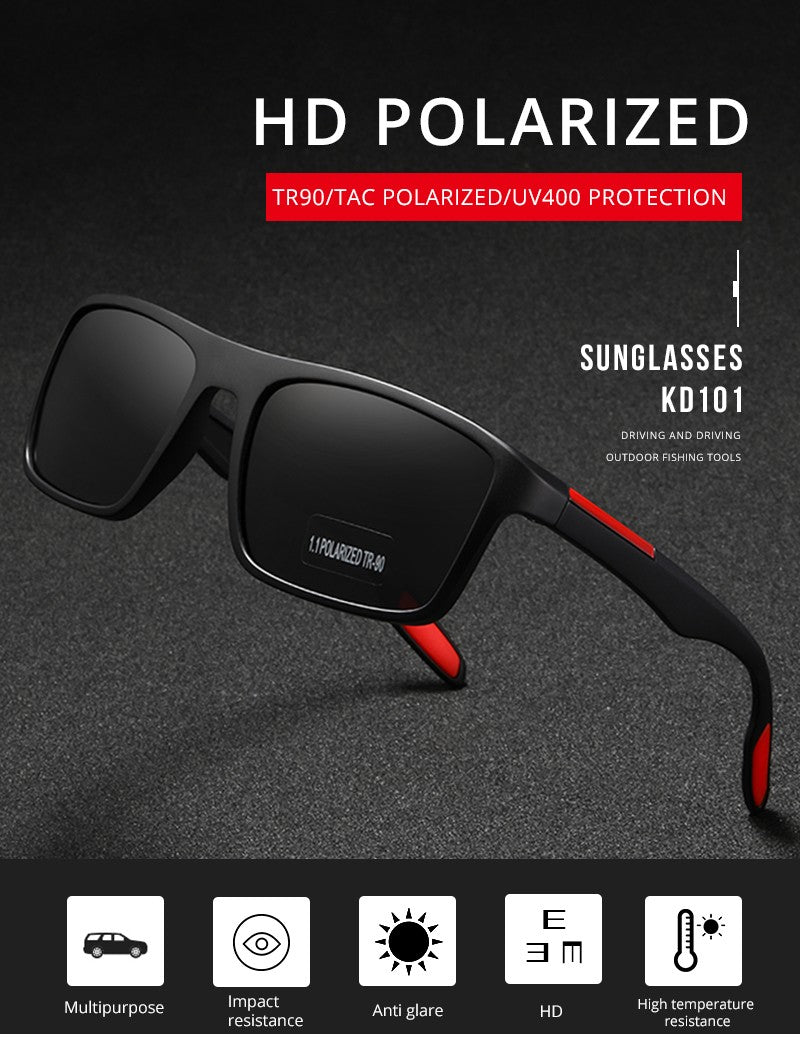 KDEAM Rectangular Ultra Light TR90 Sunglasses Men Polarized Wholesale