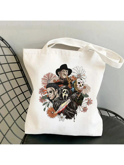 Potter Cats Printed Canvas Tote Bag for Women Handbag Harajuku Shopper Bags Cartoon Cat Aesthetic Tote Bag Female Shoulder Bag