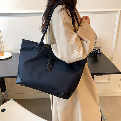 New high-capacity women's bag, fashionable and casual nylon handbag, mommy shopping bag, commuting bag, one shoulder tote bag