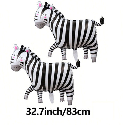 Cartoon Animal Aluminum Foil Balloon Giraffe Lion Monkey Balloon Jungle Zoo Theme Party Kidsren's Birthday Holiday Decoration