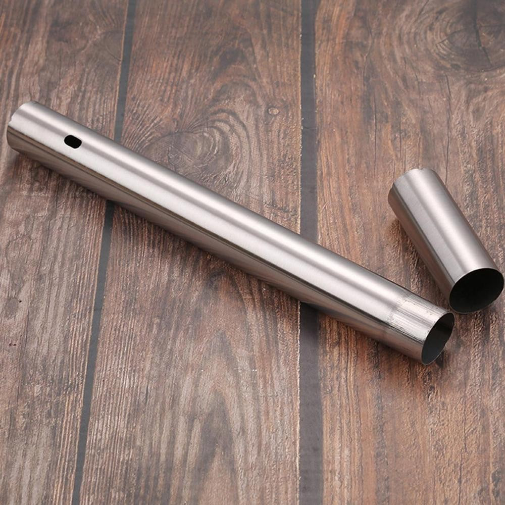 Stainless Steel Barbecue Skewer Storage Tube Charcoal Grill Skewer Flat BBQ Fork Kitchen Outdoor Camping Accessories Utensils