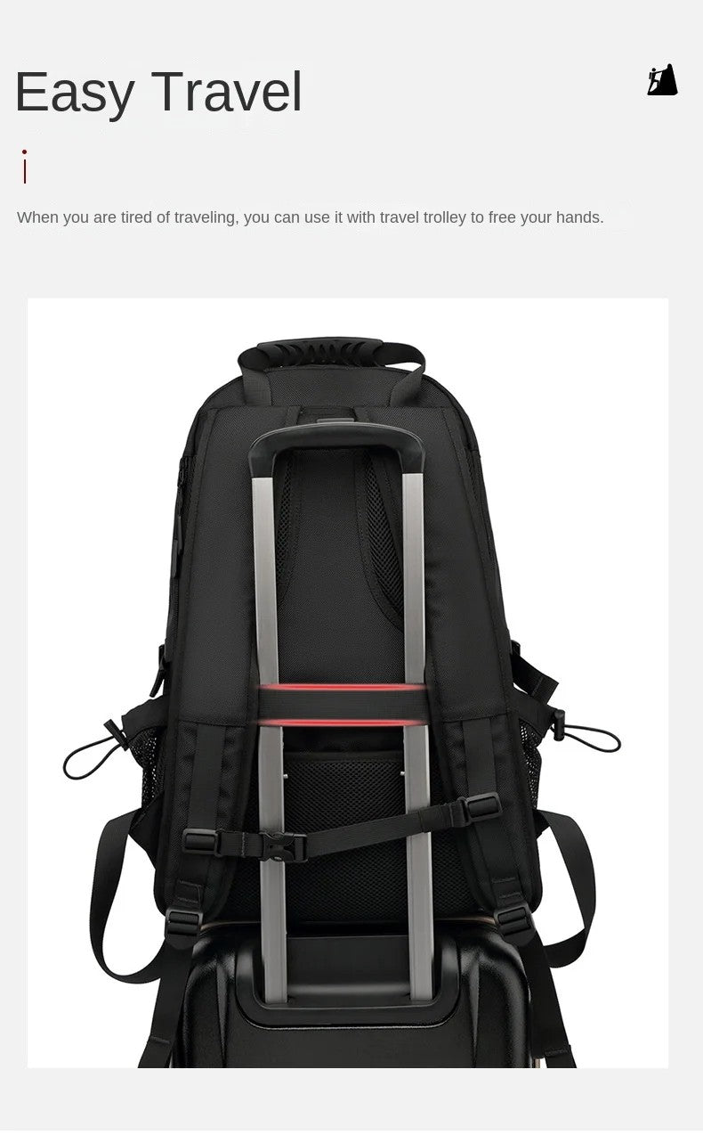 Mochila de Viagem 50L 60L 80L para Mulheres e Homens Mochila Masculina de Grande Capacidade para Viagem de Negócios Mochilas Impermeáveis ao Ar Livre Bolsa Feminina para Laptop