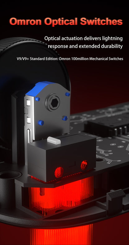 Mouse Gamer sem Fio Aula V9 Ultra E-sports Duplo 8k 3 modos PAW 3950 8k 55g Leve Ergonômico Acessório Personalizado para PC
