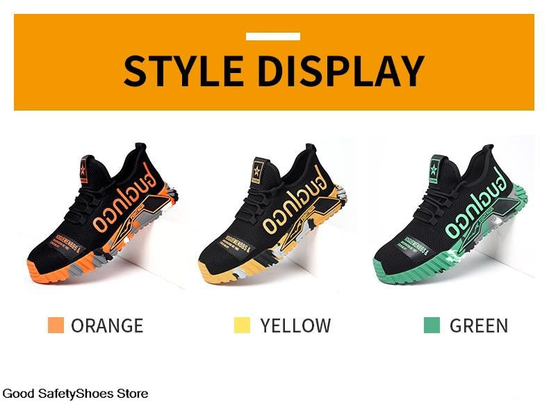 Fashion Safety Shoes With Steel Toe Cap Work Sneakers Men Women Work Shoes Puncture-Proof Work Safety Boots Safety Footwear 2024