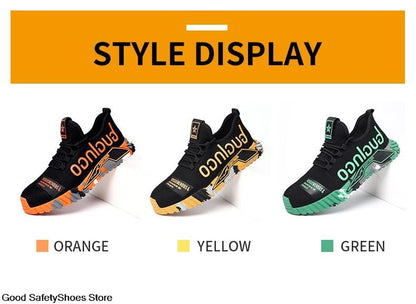 Fashion Safety Shoes With Steel Toe Cap Work Sneakers Men Women Work Shoes Puncture-Proof Work Safety Boots Safety Footwear 2024