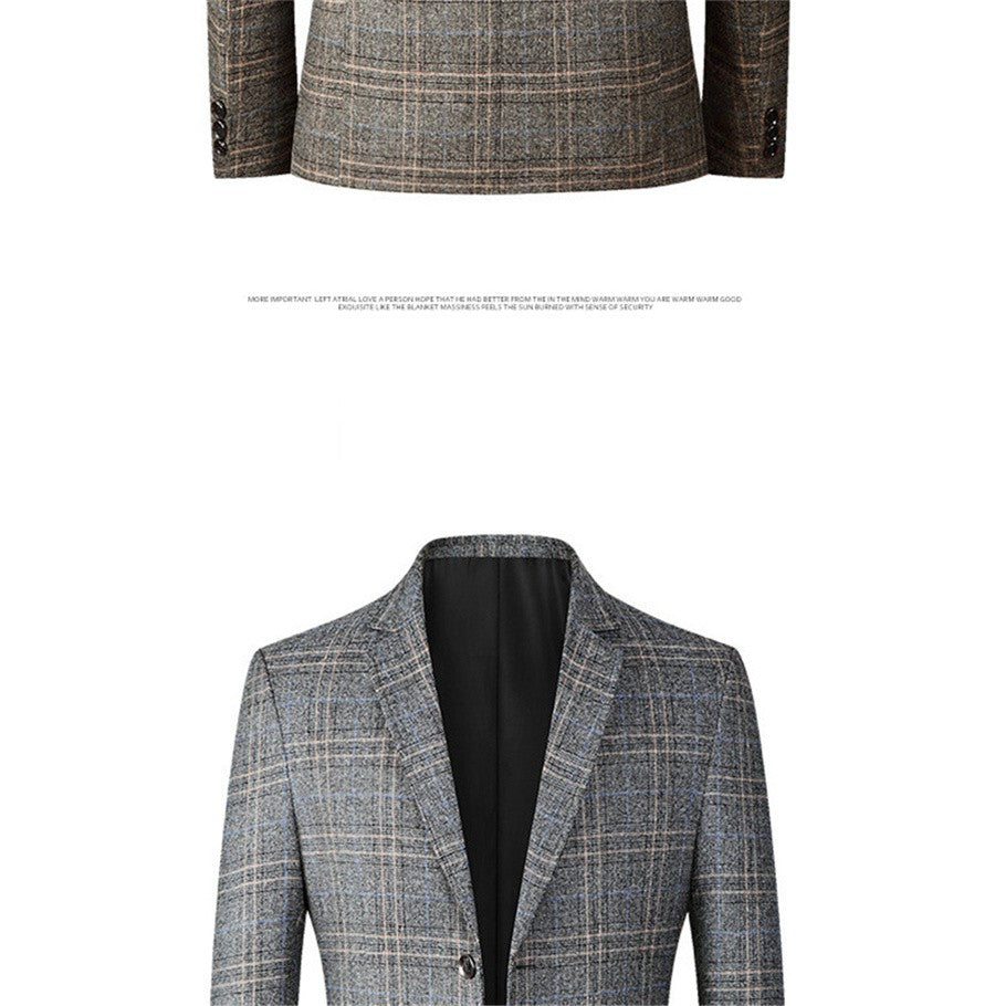 FGKKS New Spring Autumn Blazers Men Slim Fit British Plaid Formal Suit Jacket Party Wedding Business Casual Blazers Male