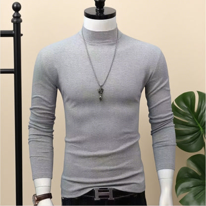 Men's Original Shirts Fall/Winter T-Shirt Fashionable Inner Wear for Men Slim Fit Turtleneck Shirt Solid Black Long Sleeve Shirt