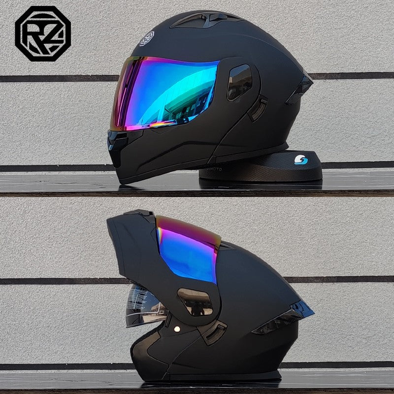 ORZ Capacete Integral Personalizado para Motocicleta Masculino Feminino Moda Capacete com Lente Dupla Capacete de Motocross de Corrida Modular Articulado Casco Moto