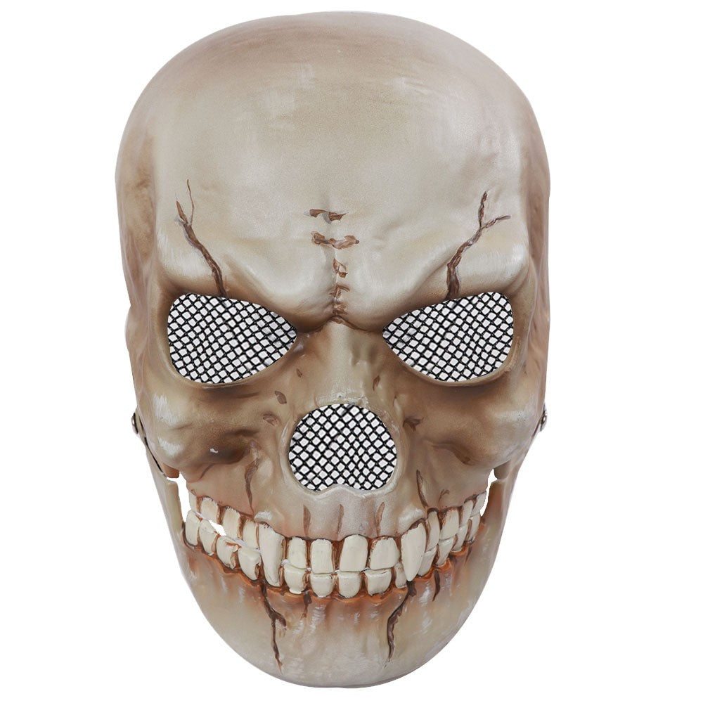 1pcs Moving Mouth Skull Mask Halloween Movable Props Scary Horror Character Props Halloween Holiday Party Masquerade Decoration