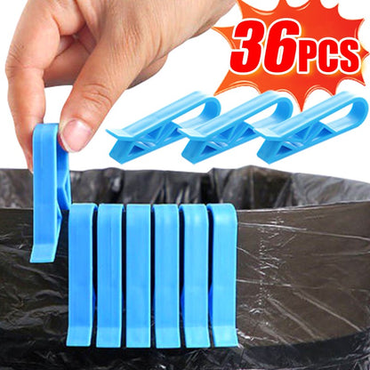 36/2 peças Clipes Fixadores para Lixo Suporte Antiderrapante para Sacola de Lixo Clipes Seladores para Sacos de Salgadinhos Organizador de Cozinha