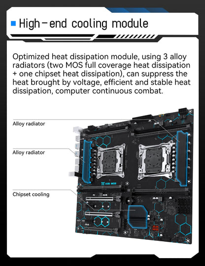 Conjunto Opcional de Placa Mãe Dual CPU MACHINIST X99 MD8 Intel Xeon E5 2680 V4 LGA2011-3 DDR4 32GB RAM Chipset C612 para Servidor/Computador