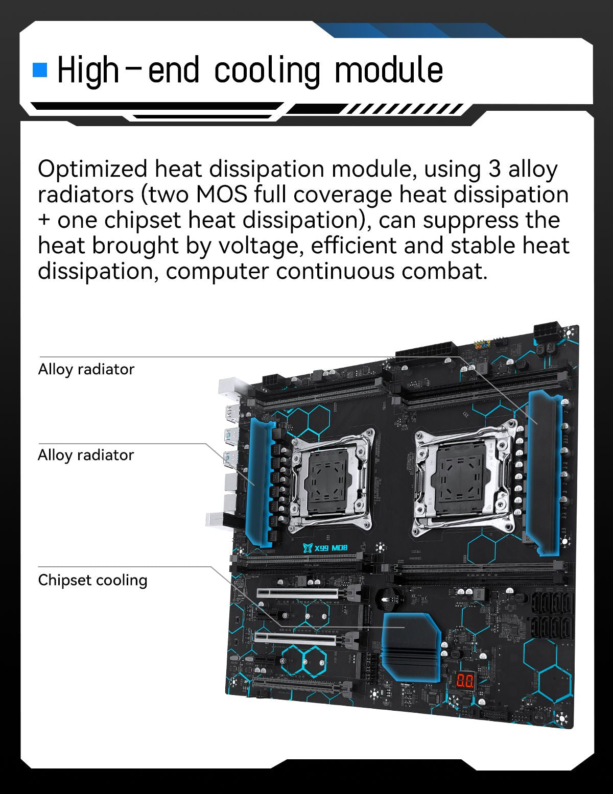 MACHINIST X99 MD8 Motherboard Dual CPU E-ATX Support Xeon LGA 2011-3 processor 8 DDR4 slot USB3.0 SATA3 NVME M.2