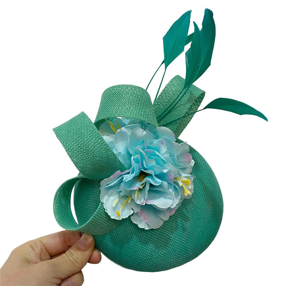 Acessórios de Cabelo para Noiva Bege Imitação Fascinators Chapéus Chapéu de Coquetel Ocasião Chapelaria Tiara