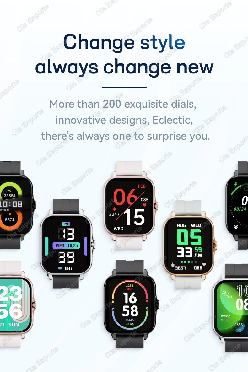 Smart Watch 1.83" Hd Screen Bluetooth Call Heart Rate Blood Oxygen Health Monitor Sports Smartwatch Women Men Holiday Gifts New