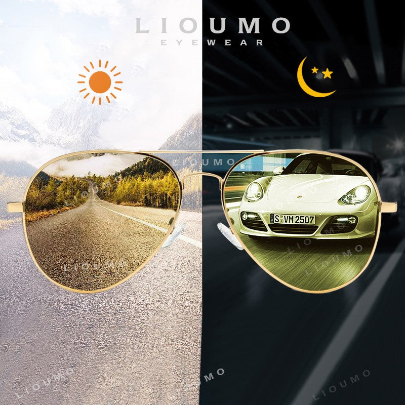 Top Brand Pilot Photochromic  Sunglasses Men Polarized Day Night Driving Glasses Women Chameleon Goggles Unisex sonnenbrille