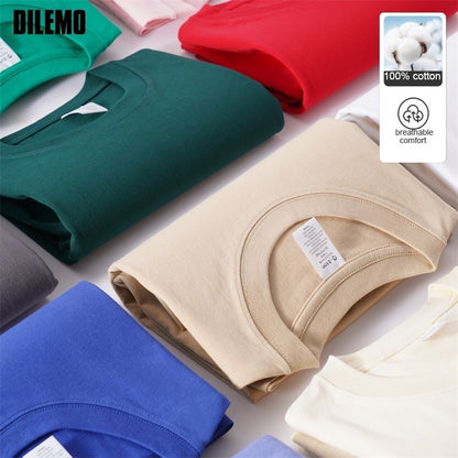 Top Grade 100% Mecerized Cotton New Summer Brand Tops Round Neck Plain t Shirt For Men Short Sleeve Casual Fashion Men Clothing