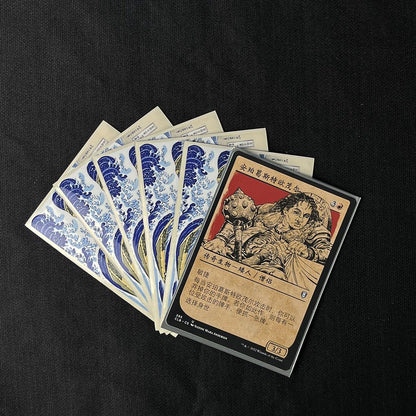 60 UNIDADES Protetores de Carta Multidimensionais Estampas Japonesas de Surf Protetores de Carta de Negociação Protetores de Carta de Desenho Animado para MTG/PKM/YGO