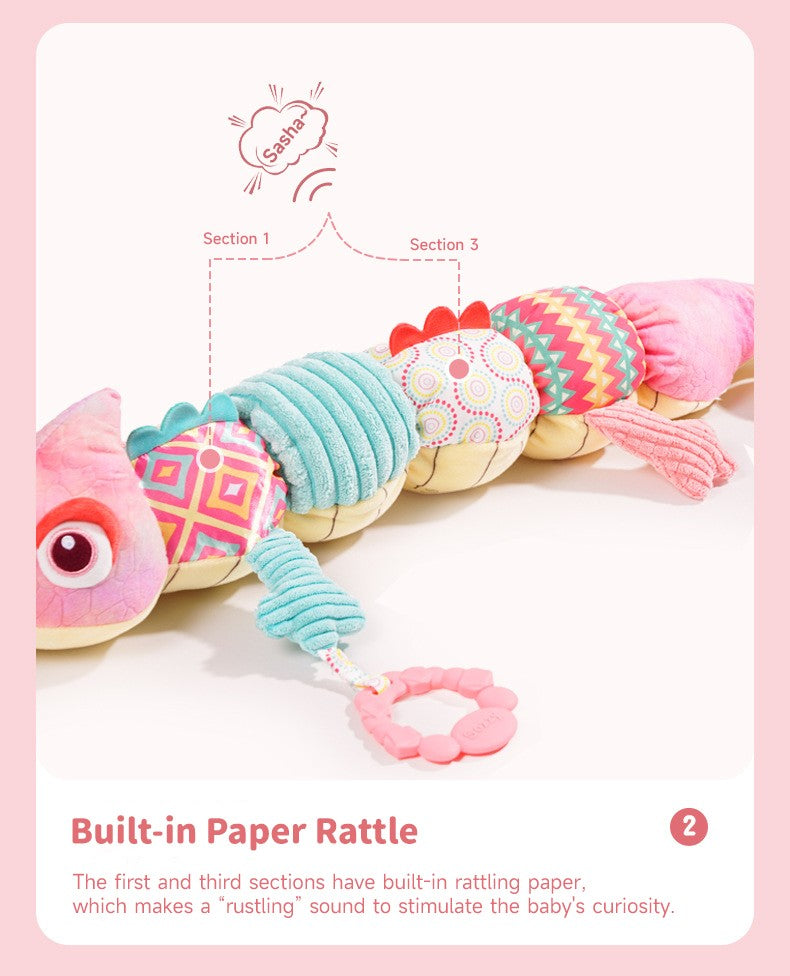 Baby Rattle Musical Caterpillar Worm Infant Soft Plush Toys Children Sensory Animals Caterpillar Toys Newborn Tummy Time Toys