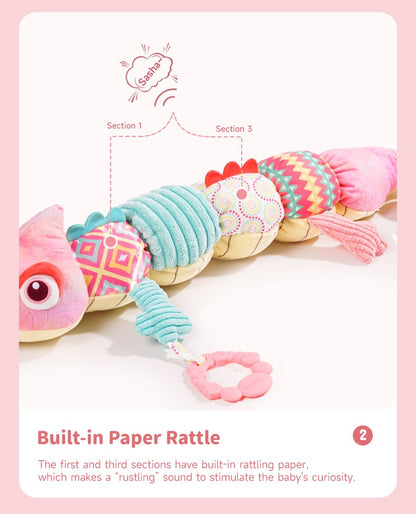Baby Rattle Musical Caterpillar Worm Infant Soft Plush Toys Children Sensory Animals Caterpillar Toys Newborn Tummy Time Toys