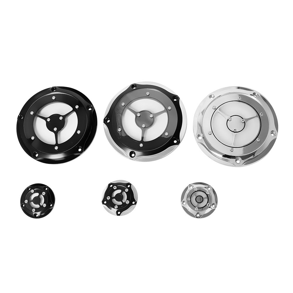 Tampa do motor CNC para Harley Touring Street Glide Softail Night Train Dyna 1999-2017 com 5 furos Derby Timing Timer