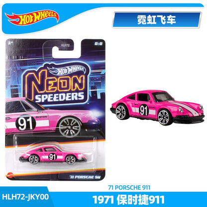 Série Carros Hot Wheels Neon Speed Originais Hlh72 Porsche Volvo Dodge Volkswagen Veículos Die-Cast Modelos Carros Brinquedos Coleção Presentes
