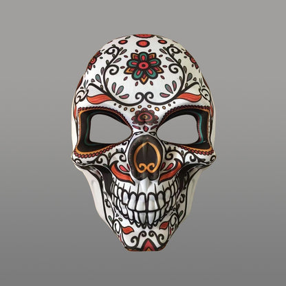 2023 Masks Mexican Day of The Dead Skull Mask Cosplay Halloween Skeletons Print Masks Dress Up Purim Party Costume Prop