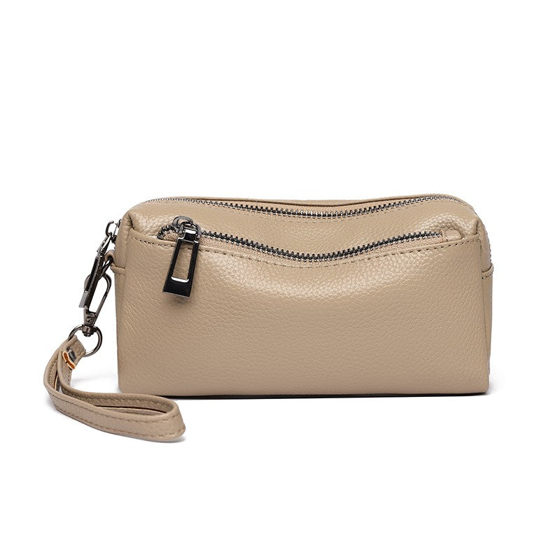 100% Genuine Cow Leather Wallet Purse Luxury Handbags Women Bags Designer Ladies Clutches Bags for Women Top Quality Phone Sac