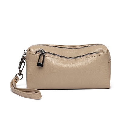 100% Genuine Cow Leather Wallet Purse Luxury Handbags Women Bags Designer Ladies Clutches Bags for Women Top Quality Phone Sac