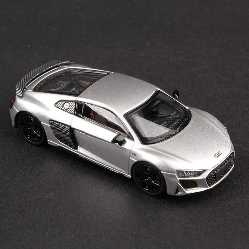 Massdi 1:64 Audi R8 V10 Coupe Performance 2022 Carro Modelo Liga Miniatura Supercarro Veículo Diecast Brinquedo