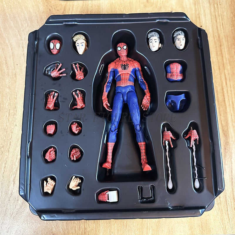 Coleção de Bonecos de Ação Sv Action Spider-Man Peter Parker Sentinel Marvel Homem-Aranha no Aranhaverso Brinquedos Modelo de Estatueta