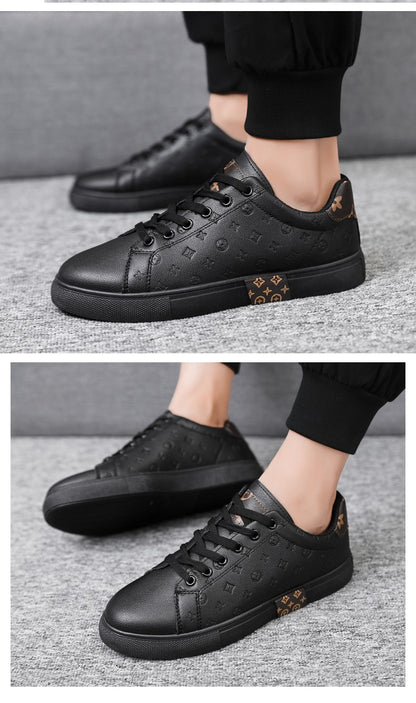 Brand Men Leather High-Top Skateboarding Shoes Men's Sneakers Male Flats Non-Slip Sport Shoes Zapatillas Hombre Mens Footwear