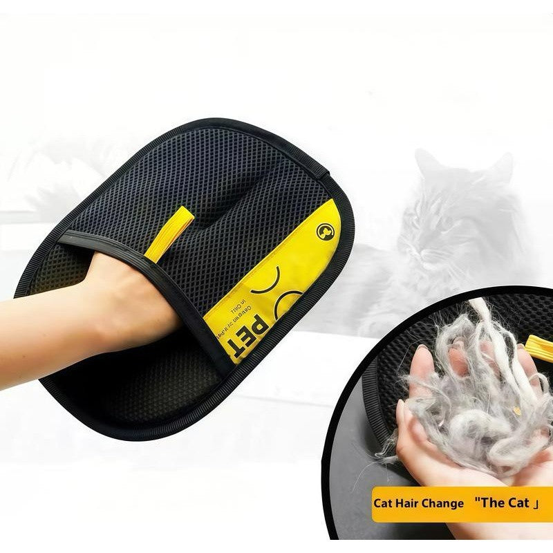 Luvas Eletrostáticas Removedoras de Pelo de Animais para Cães e Gatos, Luva de Higiene Reutilizável Lavável com Escova de Rolos Removedora de Fiapos 2 em 1 - Seguras Não Tóxicas