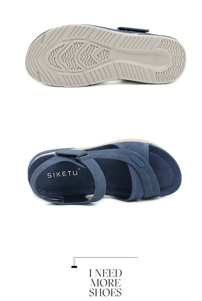 Sandal Lightweight Casual Sporty Comfortable Thick-Soled Velcro Versatile Fashion Trend Breathable National Style Wear-Resistant